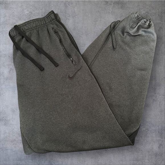 Nike Therma-fit Mens XL KO Chainmaille Dark Gray Lined Ankle Cinch Jogger Pants - Picture 1 of 8